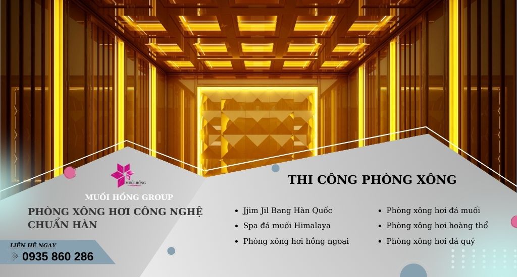 Thi công spa đá muối hồng ngoại