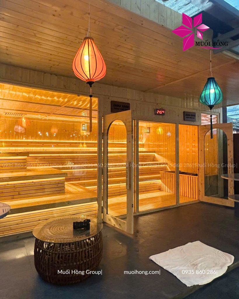 Thi công phòng xông hồng ngoại spa Hội An