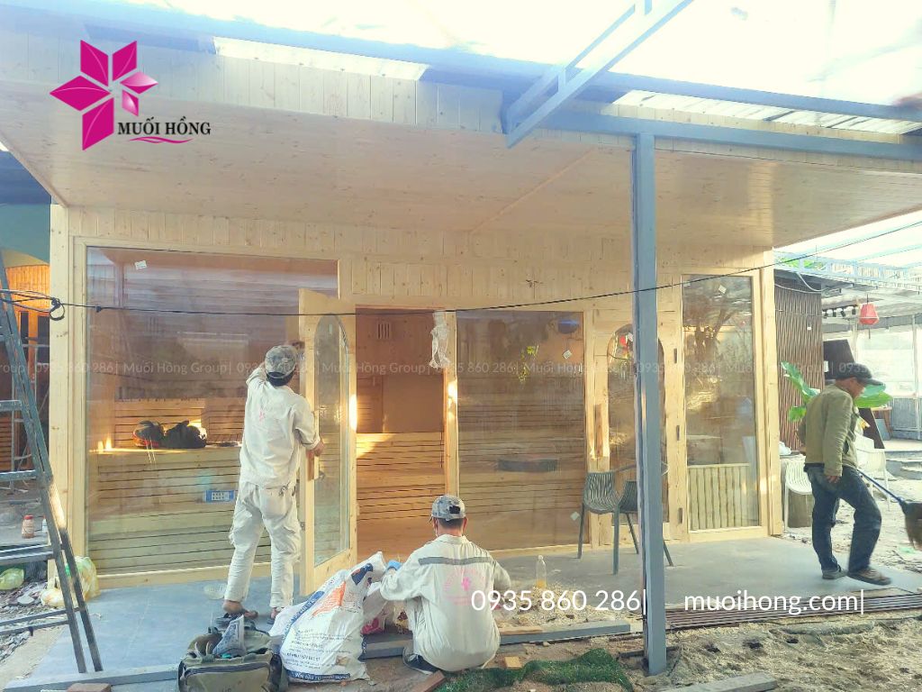 Thi công phòng xông hơi Trí Nguyên Spa Nha Trang