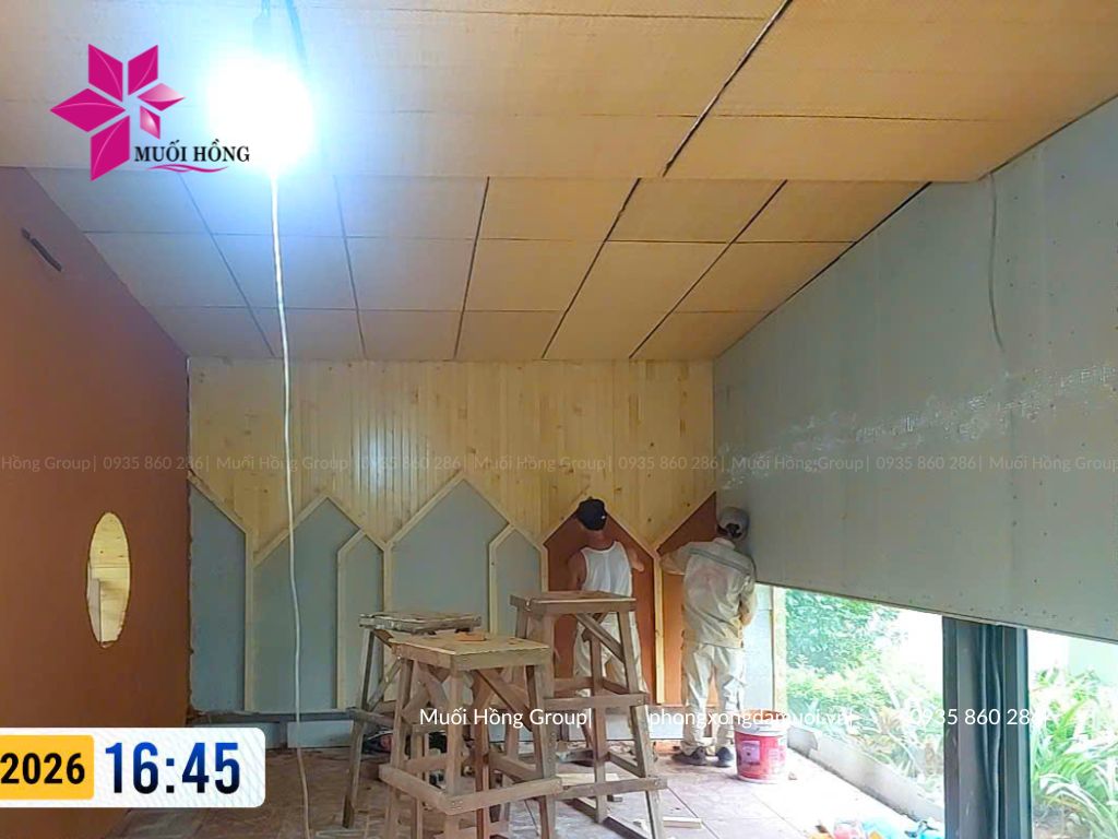 Thi công phòng xông hơi JjimJilBang resort